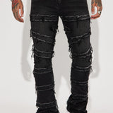 Acerca de los jeans Fray Stacked Skinny Flare - lavado negro