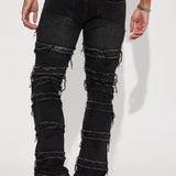 Acerca de los jeans Fray Stacked Skinny Flare - lavado negro