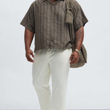 Camisa Runway Textured - Café