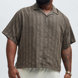 Camisa Runway Textured - Café