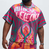 Camisa Eyes On Medusa - Fucsia/Combo