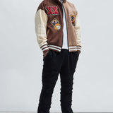 Sudadera XX Varsity Zip Up - Café