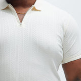 Camisa Polo Money Matters Short Sleeve - Hueso