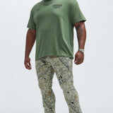 Pantalón Apilado De Pierna Ancha On Command - Verde/Combinado