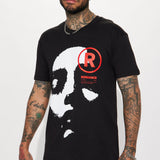Camisa De Manga Corta Romance - Negro