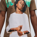 Camisa De Manga Corta Lil Wayne Tunechi - Café