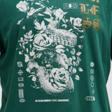 Camisa De Manga Corta Ruthless Oversize - Verde Oscuro