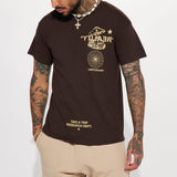 Camisa De Manga Corta Reality - Café