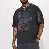 Camisa De Manga Corta Worldwide Oversized - Negro