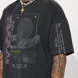 Camisa De Manga Corta Worldwide Oversized - Negro