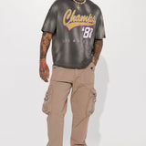 Camisa De Manga Corta Eighty Eight Champs Oversized - Gris