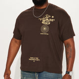 Camisa De Manga Corta Reality - Café