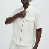 Camisa Lewis Zip Up - Crema