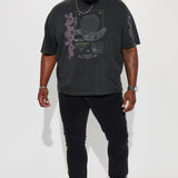 Camisa De Manga Corta Worldwide Oversized - Negro