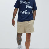Camisa De Manga Corta Everyone Wins Oversize - Azul Marino