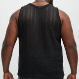 Camiseta De Tirantes Atlas Textured - Negro