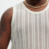 Camiseta De Tirantes Atlas Textured - Blanco