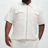 Camisa Lewis Zip Up - Crema