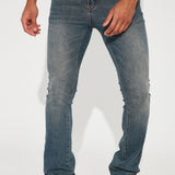 Jeans ajustados apilados Cornell - Lavado azul vintage