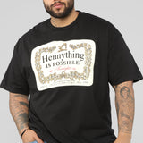 Camiseta Hennything Is Possible Short Sleeve Crew - Negro