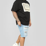 Camiseta Hennything Is Possible Short Sleeve Crew - Negro