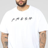 Camisa De Manga Corta Fresh - Blanco Negro