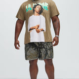Camisa De Manga Corta Lil Wayne Tunechi - Café