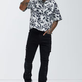 Camisa Noche Flor - Blanco/Combinado