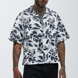 Camisa Noche Flor - Blanco/Combinado