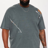 Camisa De Manga Corta Stay United Oversized - Gris
