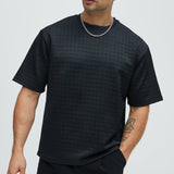 Camisa De Manga Corta 8 AM Textured - Negro