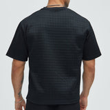 Camisa De Manga Corta 8 AM Textured - Negro