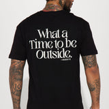 Camisa De Manga Corta What A Time To Be Outside - Negro