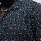 Camisa Abotonada Bravo Cropped - Negro