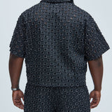 Camisa Abotonada Bravo Cropped - Negro