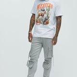 Pantalones Tipo Cargo Bradford Skinny - Gris