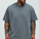 Camisa De Manga Corta Oversized Heavyweight - Carbón