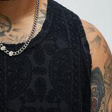 Camiseta De Tirantes Link Textured - Negro