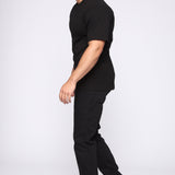Pantalón De Mezclilla Mike Straight - Negro