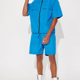 Camisa Lose You Every Time Cropped Short Sleeve - Azul