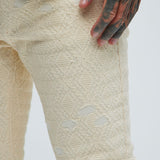Pantalón Apilado De Pierna Ancha No Trace Just Lace - Hueso
