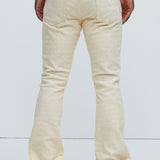 Pantalón Apilado De Pierna Ancha No Trace Just Lace - Hueso