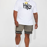 Camisa De Manga Corta Drip King - Blanco