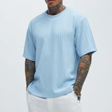 Camiseta Rope Textured Relaxed - Azul Claro