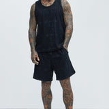 Camiseta De Tirantes Link Textured - Negro
