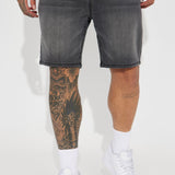 Short De Mezclilla Cornell Slim - Deslavado Negro