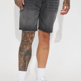 Short De Mezclilla Cornell Slim - Deslavado Negro