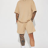 Camisa De Manga Corta I Like How It Looks Oversized Terry - Bronceado