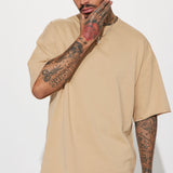Camisa De Manga Corta I Like How It Looks Oversized Terry - Bronceado