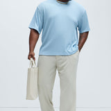 Camiseta Rope Textured Relaxed - Azul Claro